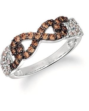 Le Vian Ladies Vanilla And Platnium Statement Rings Set - Metallic