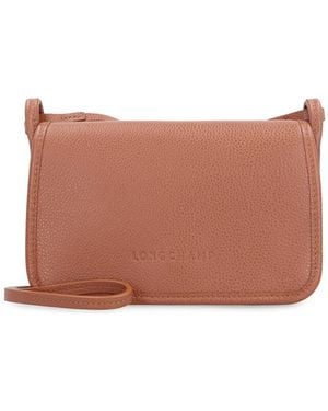 Longchamp Le Foulonne Wallet On Chain - Brown