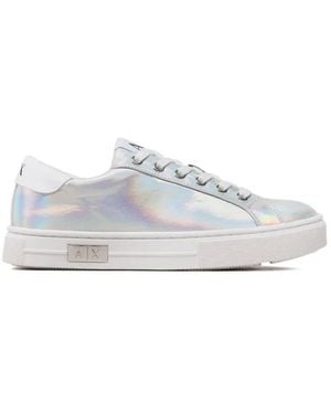 ARMANI EXCHANGE Mina Reflective Sneakers, Brand Size 38 Us - White