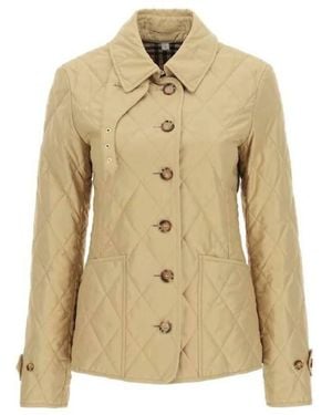 Burberry Diamond Quilted Thermoregulated Jacket - Natural