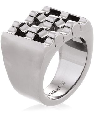 Burberry Ruthenium-Plated Cube Ring - Metallic