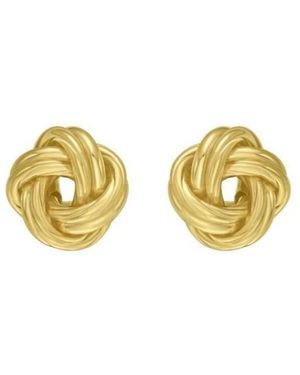 Tresorra 14K Loveknot Stud Earrings - Metallic