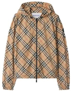 Burberry Salcombe Check Hooded Jacket - Brown