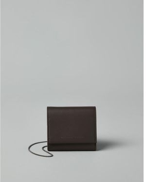 Brunello Cucinelli Dark Leather Wallet - Gray