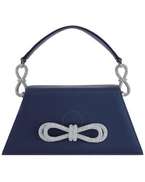 Mach & Mach Samantha Embellished Bow Top-Handle Bag - Blue