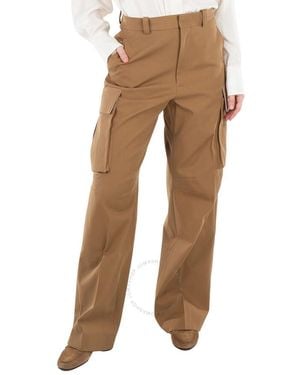 Victoria Beckham Relaxed Cargo Trousers, Brand Size 4 (Us - Natural