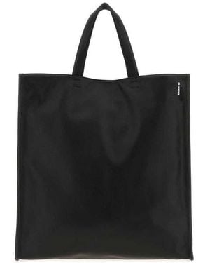 Jil Sander Leather Light Shopping Bag 001 Borse A Mano - Black