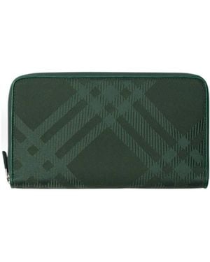 Burberry Vine Coated Canvas Wallet - Green