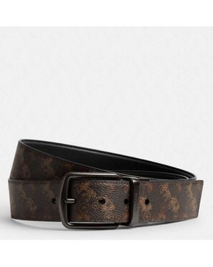 COACH Horse And Carriage Print Cut-To-Size Reversible Belt - Black