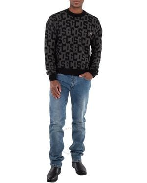 Gcds Wool Jumper - Black