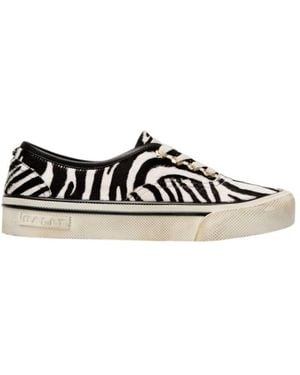 Bally Lyder Zebra Print Hair Calf Trainers, Brand Size 43 Us - Black