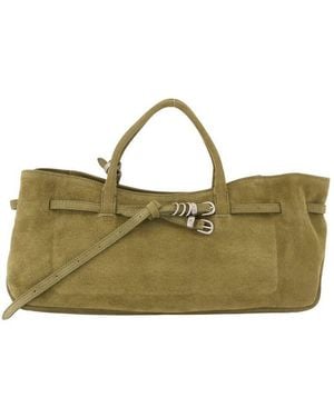 Marge Sherwood Margesherwood Suede Leather Shoulder Bag Khaki - Green