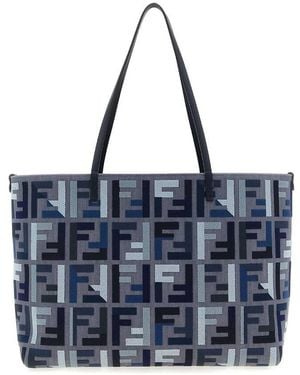 Fendi Large Roll Shopping Bag - Blue