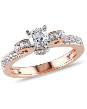 Amour 1/2 Ct Tw Diamond Engagement Ring - Metallic