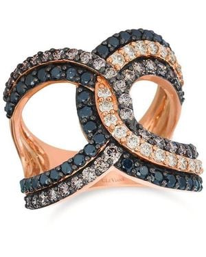 Le Vian Ladies Chocolate Layer Cake Fashion Rings Set - Blue
