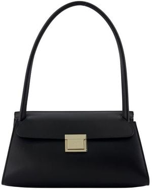 Ami Paris Leather Calfskin Crossbody Bag - Black