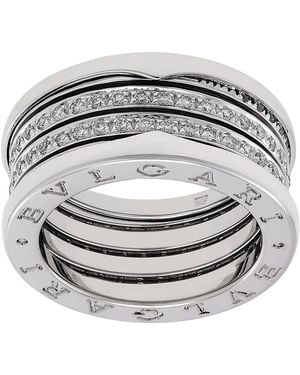 BVLGARI B.Zero1 18K 4-Band Diamond Pave Ring - Metallic