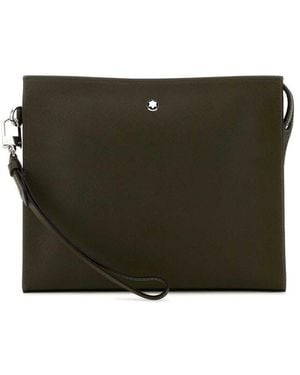 Montblanc Leather Sartorial Clutch - Green