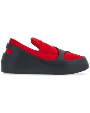 Ferragamo Futuristic Cut-Out Trainers - Red