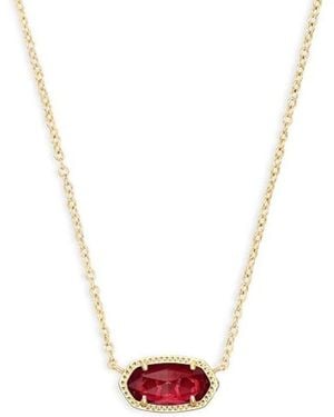Kendra Scott Elisa Pendant Necklace For 14K-Plated - Metallic