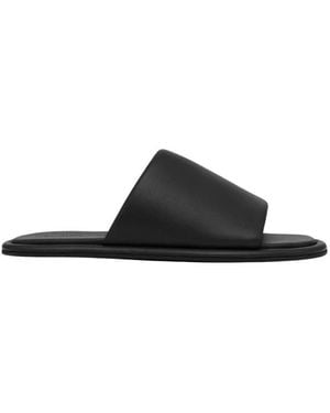 St. Agni Everyday Padded Leather Slides, Brand Size 36 - Black