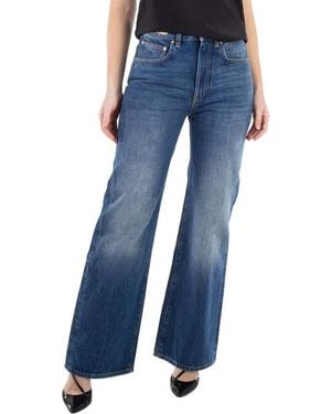 Rabanne Paco Embellished Dark Denim Stone Jeans - Blue