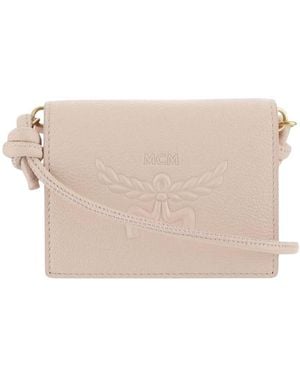MCM Himmel Leather Card Case - Natural