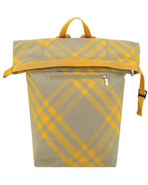 Burberry Signature Check Roll Backpack - Yellow