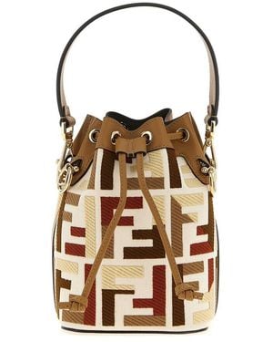 Fendi Mon Tresor Mini Bucket Bag - Brown