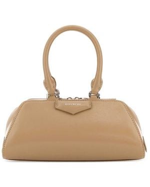 Givenchy Leather Mini Antigona East-West Handbag - Natural