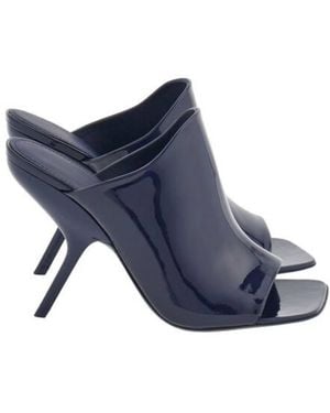 Ferragamo Era X5 Patent Leather Mules - Blue