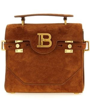 Balmain B-Buzz 23 Handbag - Brown