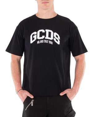 Gcds Logo Lounge Cotton T-Shirt - Black