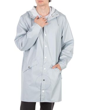 Rains Lightweight Waterproof Long Jacket - Blue