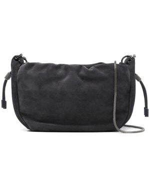 Brunello Cucinelli Bucket Mellow Mini Crossbody Bag - Black