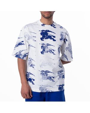 Burberry All Over Ekd Print T-Shirt - Blue