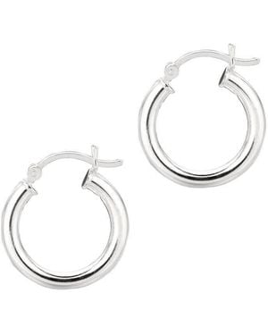 Tresorra Sterling Hoop Earrings - White