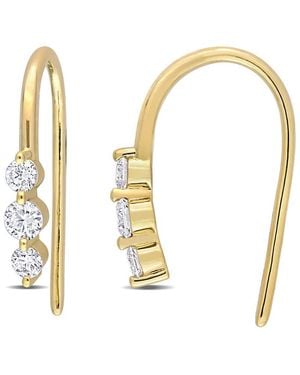 Created Forever 1/2 Ct Tgw Lab Created Diamond Hook Earrings - Metallic