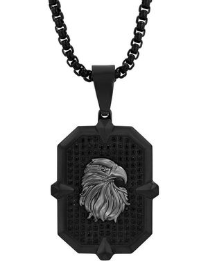 Robert Alton 3/4Ctw Diamond Stainless Steel With Finish Eagle Pendant - Black