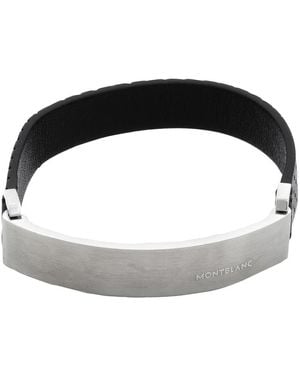 Montblanc Urban Spirit Leather Bracelet - Black