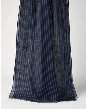 Brunello Cucinelli Scarf Mscdagl37_Cko25 Nwt, One Size - Blue