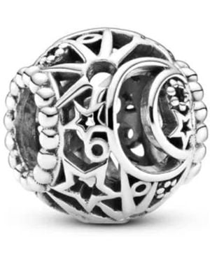 PANDORA Openwork Sun, Stars & Moon Charm - White