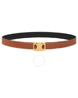 Celine Framed Triomphe Belt, Cm - Brown