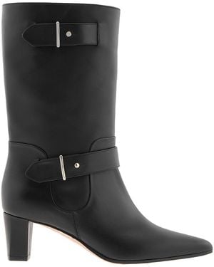 Bally Denice 55 Leather Mid-Calf Boots, Brand Size 36.5 Us - Black