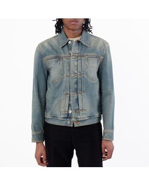 Ferragamo Ferragamo Spread Collar Trucker Denim Jacket - Blue
