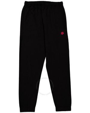 KENZO Embroidered Flower Jog Trousers - Black