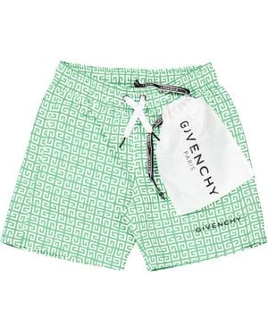 Givenchy Boys 4G-Print Swim Shorts - Green