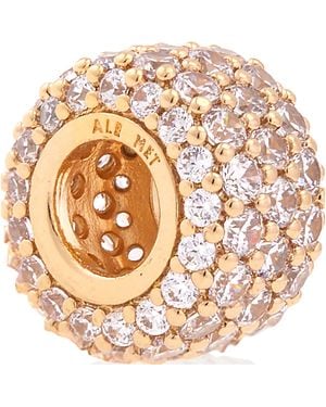 PANDORA Sparkling Pave 14K-Plated Triple-Row Charm - Metallic