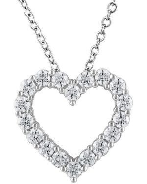 Brilliant Diamond 1.5 Carat 14K Round Cut Lab Grown Diamond 18" Halo Pendant Necklace For - Color/Clarity-F-Vs2 - Metallic