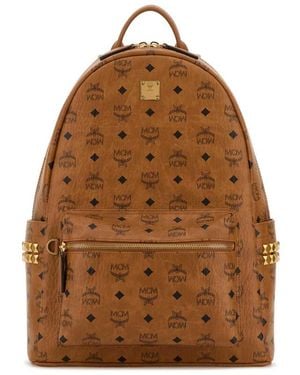MCM Printed Canvas Backpack - Brown